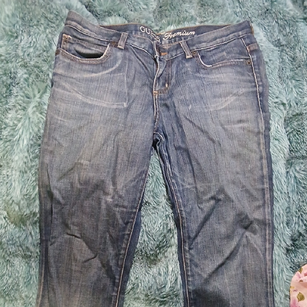 GUESS Premium Straight Leg Denim Jeans
